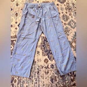 Old Navy Blue Chinos with Banana Pattern